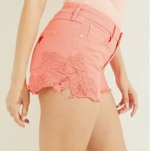 Lace Crochet Guess 1981 Denim Jean  Shorts - 28